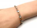 9ct Blue Topaz & Diamond Bracelet