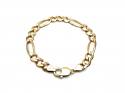 9ct Yellow Gold Figaro Bracelet