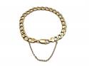 9ct Yellow Gold Patterned Curb Bracelet