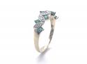 9ct Yellow Gold Emerald & Diamond Cluster Ring