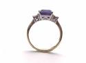 9ct Yellow Gold Amethyst & Diamond Ring