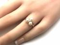 9ct Yellow Gold Cultured Pearl & Diamond Ring