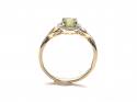 9ct Yellow Gold Peridot & Diamond Halo Ring