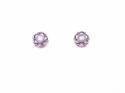 Silver & Opal Flower Stud Earrings 7mm