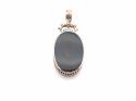 9ct Onyx & Tigerseye Large Pendant