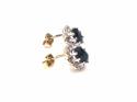 9ct Sapphire & Diamond Cluster Earrings