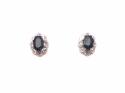 9ct Sapphire & Diamond Cluster Earrings