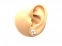 9ct Yellow Gold Pearl & Diamond Stud Earrings