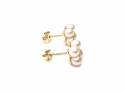 9ct Yellow Gold Pearl & Diamond Stud Earrings