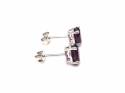 9ct White Gold Rhodolite Garnet Stud Earrings