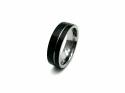 Tungsten Carbide Hammered Black IP Plating Ring