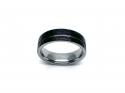 Tungsten Carbide Hammered Black IP Plating Ring