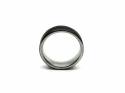 Tungsten Carbide Hammered Black IP Plating Ring