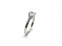 Silver CZ Solitaire Ring