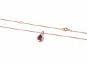 9ct Rose Gold Rhodolite Garnet Pendant & Chain