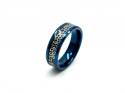 Tungsten Carbide & Carbon Fibre Celtic Inlay Ring