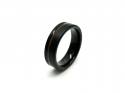 Tungsten Carbide Black & Wood Inlay Ring