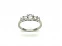 Silver CZ 5 Stone Ring