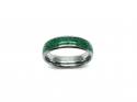 Tungsten Carbide & Malachite Inlay Ring