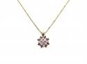 9ct Multi Topaz Pendant & Chain