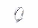 9ct White Gold Plain Wedding Ring