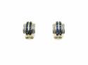 9ct Sapphire & Diamond Stud Earrings