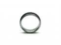 Tungsten Carbide Hammered Black IP Plating Ring