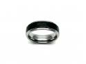 Tungsten Carbide Hammered Black IP Plating Ring