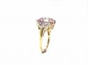 18ct Yellow Gold Kunzite & Diamond Ring