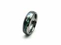 Tungsten Carbide & Abalone Shell Inlay Ring