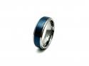 Tungsten Carbide & Blue IP Plating Ring