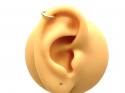 9ct Yellow Gold Seamless Single Cartilage Earring