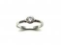 18ct White Gold Diamond Solitaire Ring