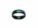 Tungsten Carbide Black & Abalone Shell Inlay Ring