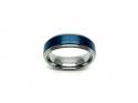 Tungsten Carbide Blue IP Plating Centre Ring