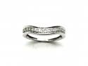 9ct White Gold Diamond Wishbone Ring