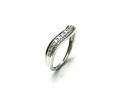 9ct White Gold Diamond Wishbone Ring