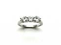 Platinum Diamond 3-Stone Ring 1.05ct
