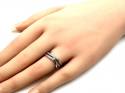 9ct White Gold Diamond Crossover Ring