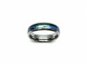 Tungsten Carbide & Abalone Shell Inlay Ring