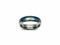 Tungsten Carbide & Abalone Shell Inlay Ring