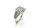 18ct White Gold Diamond Cluster Ring