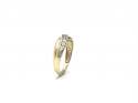 9ct Yellow Gold CZ Crossover Ring