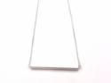 Silver Nameplate Brushed Bar Necklet