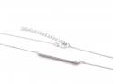 Silver Nameplate Brushed Bar Necklet