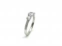 Silver CZ 3 Stone Ring