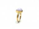 14ct Yellow Gold Jade Solitaire Ring