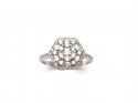 18ct White Gold Diamond Cluster Ring