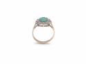 9ct Yellow Gold Green CZ Cluster Ring