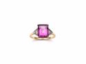 9ct Purple Topaz & Diamond Ring